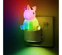 LOHAS-LED Night Light, 3D Cute Night Light Plug in Wall, Dusk to Dawn Sensor, Color Changing RGB + Soft White 3000K, Nightlight for Hallway, Nursery, Bedroom