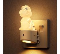 LOHAS-LED Night Light, 3D Dinosaur Night Light Plug in Wall, RGB + 3000K
