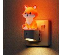 LOHAS-LED Night Light, 3D RGB Brown Fox Night Light Plug in Wall