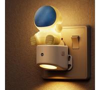 LOHAS-LED Night Light, 3D Spacemen Night Light Plug in Wall, Dusk to Dawn Sensor, RGB + Soft White 3000K, Nightlight for Bedroom, Nursery, Hallway