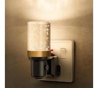 LOHAS-LED Night Light,Acrylic Plug-in Wall Light with Dusk-to-Dawn Sensor, 0-100LM Dimmable, Warm White 3000K, Modern Nightlight Plug in Wall for Hallway, Bathroom, Stairway