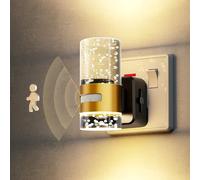 LOHAS-LED Night Light, Motion Sensor Night Light Plug in Wall, ON/Off/AUTO Modes, 3000K Warm White, 0-100LM Dimmable, Acrylic Nightlight Plug in for Hallway Kitchen Bedroom