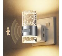 LOHAS-LED Night Light, Motion Sensor Night Light Plug in Wall, ON/Off/AUTO Modes, 3000K Warm White, 0-100LM Dimmable, Modern Acrylic Plug in Nightlight for Hallway Kitchen Bedroom