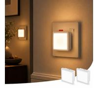 LOHAS-LED Night Light, Night Light Plug in Wall with Dusk to Dawn Photocell Sensor, 3000K Warm White, Nightlight for Kids/Children, Stairs, Hallway, Kitchen, Bedroom 2 Pack