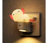 LOHAS-LED Night Light Plug in Wall, 3D RGB Axolotl Plug in Night Light | with Dusk to Dawn Sensor, Dynamic RGB/3000K Warm White, Decorative Nightlight for Bedroom Hallway Stairs Kitchen, 1W