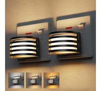 LOHAS-LED Night Light Plug in Wall, Dusk to Dawn Sensor Amber-3000K-5000K