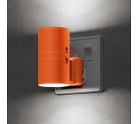 LOHAS-LED Night Light Plug in Wall, Modern Night Light with Dusk to Dawn Sensor, Adjustable Brightness 0-100LM, 6000K Cool White, Dimmable Nightlight for Bedroom Stair, Orange Shade, 1 Pack