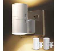 LOHAS-LED Night Light Plug in Wall, Plug in Night Light for Hallway, LED Nightlight with Dusk to Dawn Sensor, 0-100LM, 3000K Warm White, Dimmable Nightlight for Bathroom Bedroom Toddler, 2 Pack