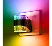 LOHAS-LED Night Light Plug in Wall, RGB Color Change Night Light,Dimmable Bubble Nightlights with Dusk to Dawn Sensor for Bathroom Hallway,1 Pack