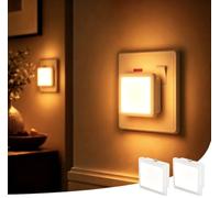 LOHAS-LED Night Light Plug in Wall with Dusk to Dawn Sensor | 1W 1600K,Nightlight for Kids, Hallway, Kitchen, Bedroom 2 Packs,Amber