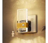 LOHAS-LED Night Light Plug in Wall with Motion Sensor, Dimmable Night Light, 3000K Warm White, Adjustable Brightness 0-100LM, LED Plug in Light for Hallway, Stairs, Bedroom, Kitchen,1 Pack