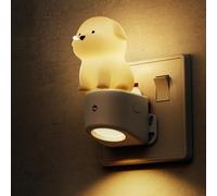 LOHAS-LED Plug in Night Light, 3D Puppy Night Light, Dusk to Dawn Sensor