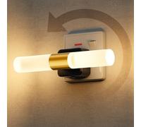 LOHAS-LED Plug in Night Light, LED Night Light Plug in Wall with Dusk to Dawn Sensor, Acrylic Nightlight Warm White 3000k, Dimmable 0-100LM, for Bathroom, Hallway, Bedroom[1 Pack]