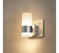 LOHAS-LED Plug in Night Light, LED Night Light with Dusk to Dawn Sensor, 0-100LM Dimmable, Warm White 3000K, Modern Nightlight for Bathroom, Hallway, Stairway, 1 Pack