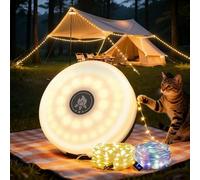 LOHAS-LED Upgraded Rechargeable Camping String Lights, 4 in 1 Quick Recovery Waterproof Portable 32.8FT Tent Lights String with 8 Modes, Camping Essentials for Yard, Hiking, Patio, and Holiday Decor