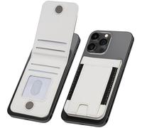 LOHASIC Designed for MagSafe Magnetic Card Holder with Stand, RFID Blocking Premium PU Leather Phone Wallet for iPhone 16/15/14/13/12 Series - Beige