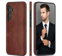 LOHASIC Leather Cases for Samsung Galaxy S24, Premium PU Leather Business Elegant Luxury Phone Cover Soft Non-Slip Slim Full Body Cases Compatible with Galaxy S24(2024) 5G 6.2"- Brown