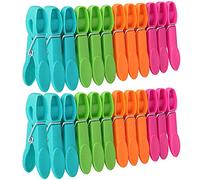 lohey 24PCS Pegs for Washing Line, Non Slip Strong Clothes Pegs with Durable Spring, Washing Line Pegs Plastic Laundry Pegs for Home Garden Outside