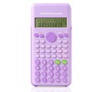 lohey Scientific Calculator, 240 Functions LCD Maths Calculator with Sliding Protective Cover, School Calculators for Office Home Business Teachers (Purple)