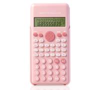 lohey Scientific Calculator, 240 Functions LCD Maths Calculator with Sliding Protective Cover, School Calculators for Office Home Business Teachers (Pink)