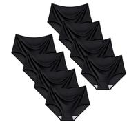 Lohhbve 8 Pack Girl's Seamless Knickers Solid Color Panties No Show Briefs Mid Waist Invisible Underwear(7-16 Years)