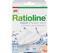 Lohmann&Rauscher Ratioline Aqua Plus Shower Plaster, 8 x 10 cm, Sterile, Pack of 5