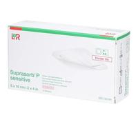 Lohmann & Rauscher Suprasorb P Sensitive Border Lite Silicone Foam Dressings, 5 x 10 cm, Sterile, Individually Sealed, Pack of 10