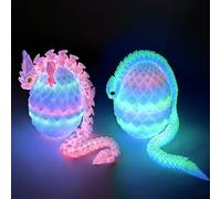 Lohoee Printed Dragon Eggs with Dragon Inside,Printed Snake Eggs with Snake Inside, Glow in The Dark Articulated Fidget 3D Printed Animals for Collectors, Creative Funny Gift, Easter Egg Fillers