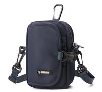 Lohol Multifunction Cell Phone Holster, One Shoulder Pouch with Carabiner, Outdoor Tactical Waist Belt Bag, Security Purse Crossbody Gadget Pocket for Smartphone Up to 6.5 inches (Navy Blue)