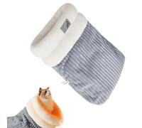 Lohoom Cat Sleeping Bag, Cat & Dog Cozy Bed Cave, 360° Wrap, Soft Plush, Up To 10kg (Grey, M (44 * 37cm))