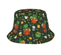 Lohtwgg St. Patrick's Day Bucket Hat Green Lucky Shamrock Sun Hat Packable Summer Outdoor Fisherman Hat for Women and Men