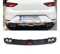 LohxA Car Rear Bumper Rear Diffuser Spoiler Lip for Seat Leon MK3,ABS,Silver/Black,all black