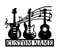 LohxA Customized personalized music metal name tags, metal wall art, personalized music studio decorations are the best gifts for music lovers (style-15)