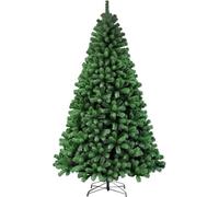LOIBUYZ Christmas Tree, Premium Artificial Green Xmas Tree - Foldable Bushes Pine Tree, 3FT, 4FT, 5FT, 6FT, 7FT, 8FT Xmas Home Decorations, Metal Stand (Xmas Tree, 7FT)