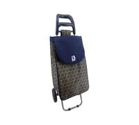 LOIBUYZ Shopping Trolley on Wheels | 45L Huge Capacity, Elegant and Foldable Shopping Cart for Groceries | 2 Wheel| Thermal Liner | Bespoke Designs (Honey Comb)