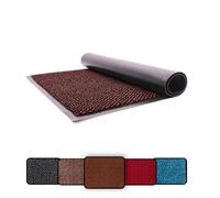 LOIBUYZ Washable Door Mats Indoor & Outdoor - Non-Slippery Heavy Duty - Barrier Mat Stylish & Large Rubber - Perfect Dust Grabbing Doormats Front Door Hall Kitchen (Rust, 90cm x 200cm)