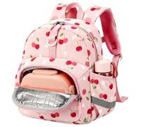 LOIDOU Kids Preschool Backpack for Boys, School Bag, Toddler Lightweight Water-Resistant Kindergarten, Pink-cherry, 12" NOT FIT A4 FOLDER