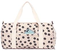 LOIDOU Sports Bag Travel Bag Women Girls Boys Sports Bag with Large Shoe Compartment Wet Compartment Sports Travel Bag Training Bag Swimming Bag for Travel Gym Yoga, black small flower, Modernity