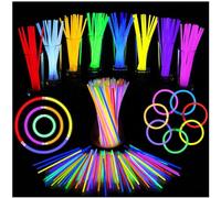 Loiina Glow Sticks 100pcs 8" with Connectors - Glow Bracelets, Necklaces for Kids, Adults Party, Festival, Halloween, Wedding, Christmas
