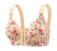 LOIJMK Bras with Strong Support for Women, Adjustable Straps, Full Coverage, Comfortable Bras Without Underwire, Wire-free Bras Fitness Women's Outfit, khaki, 12