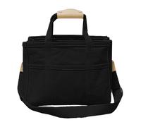 LOIJMK Canvas Shopping Bag Large Capacity Casual Canvas Versatile Shoulder Crossbody Tote Women's Tunic Most Elegant Tunic With Pockets, black, A