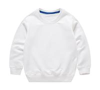 LOIJMK Einfarbiges Langarm-Pullover mit Rundhalsausschnitt für Neugeborene, Kleinkinder, Jungen und Mädchen Jungen Sweatshirt 152 (White, 18-24 Months)