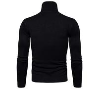 LOIJMK Eleganter Strickpullover für Herren: Rollkragen, Flexibler Schnitt, Einfarbig & Slim Fit - Ideales Casual-Oberteil für Herbst & Winter