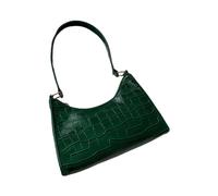 LOIJMK Fashionable Plain PU Clutch Bag, Compact Handbag with Zipper, Women's Shoulder Bag, Men's Trousers, Cargo Without Pockets, Green, One Size