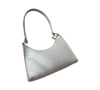 LOIJMK Fashionable Plain PU Clutch Bag, Compact Handbag with Zipper, Women's Shoulder Bag, Men's Trousers, Cargo Without Pockets, White, One Size