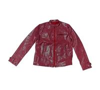 LOIJMK Leather Jacket Men's Biker Vintage PU Leather Jackets Short Coat Funky Biker Jacket Functional Jacket Outerwear Men Faux Leather Jacket Motorcycle Jacket Outerwear Retro Fashion Leisure Jacket,