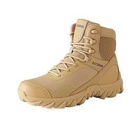 LOIJMK Men's Lined Combat Boots, Tactical Military Boots, Army Combat Boots, Waterproof Lace-Up Boots, Winter Boots, Work Boots, Hiking Boots, Snow Boots, a, 9 UK