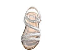 LOIJMK Sandalen 35 Sommer Mädchen Sandalen Koreanische Ausgabe Kleine Mädchen Perle Offene spitze Prinzessin Schuhe Kleine Mittlere Und Große Kinder Performance Schuhe Kairo Kids (Pink, 35.5 Big Kids)