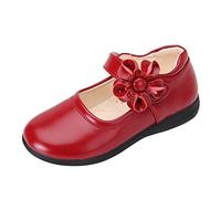 LOIJMK Shoes Shoes Flower Single Soft Baby Child Dance Girls Princess Baby Shoes Slippers Partner Look, red, 33.5 Big kid