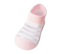 LOIJMK Socks Sole 536 Months Anklet Soft Toddler Striped Girls Slippers Rubber Boys Breathable Summer Baby Socks Baby Slip Socks Shoes, pink, 12-18 Months